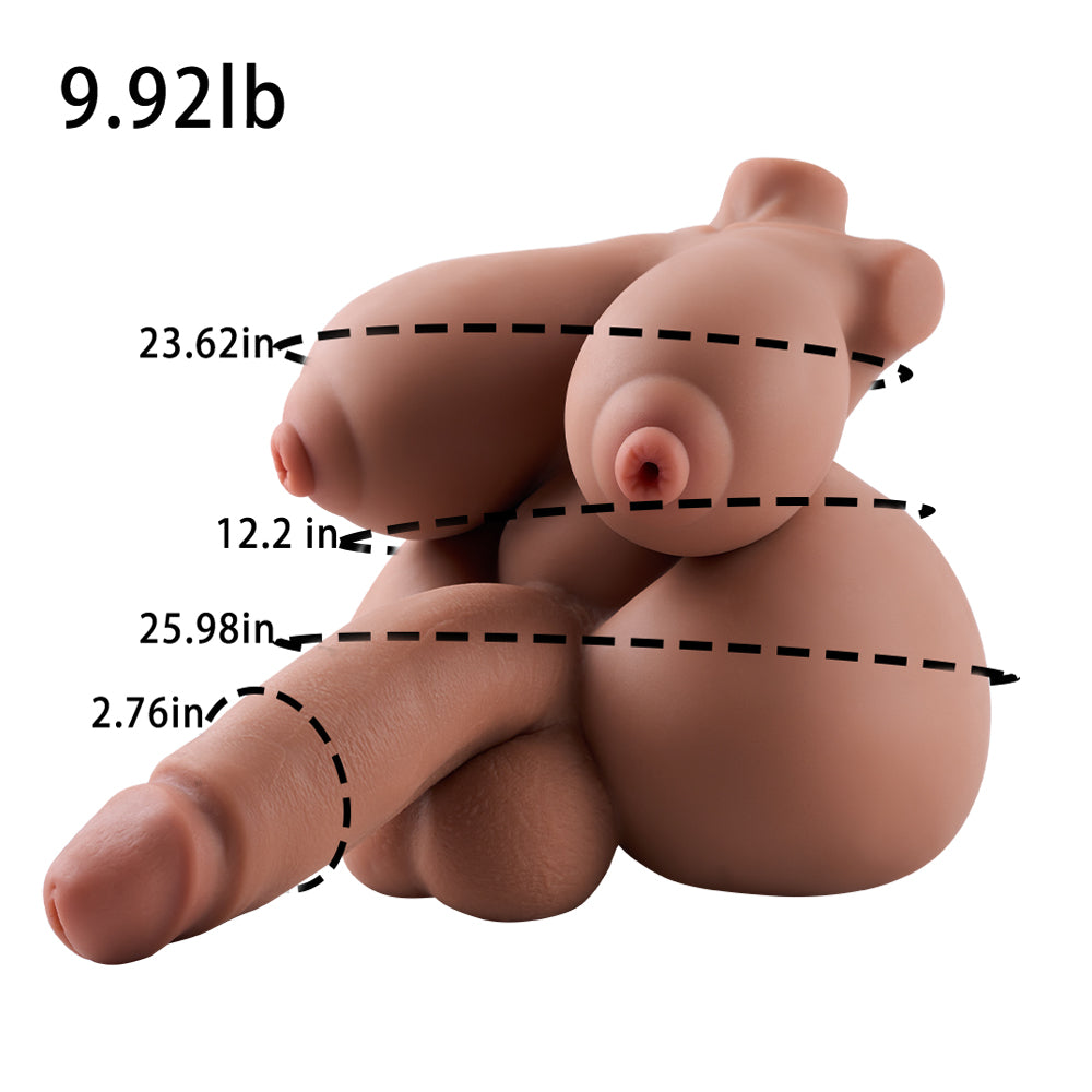 Robin: Futa Sex Doll with Fuckable Tits and Penetrated Penis 5 Tunnels Torso Sex Doll
